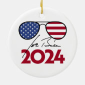 Joe Biden Aviators 2024 Keramik Ornament (Hinten)