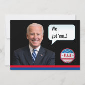 Joe Biden Birthday Bash: Verdächtigungsinformation Einladung (Rückseite)