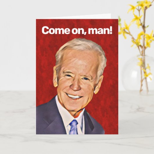 Joe Biden Birthday Game Show Host Karte (Gelbe Blume)