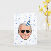 Joe Biden Birthday Hat Karte (Gelbe Blume)