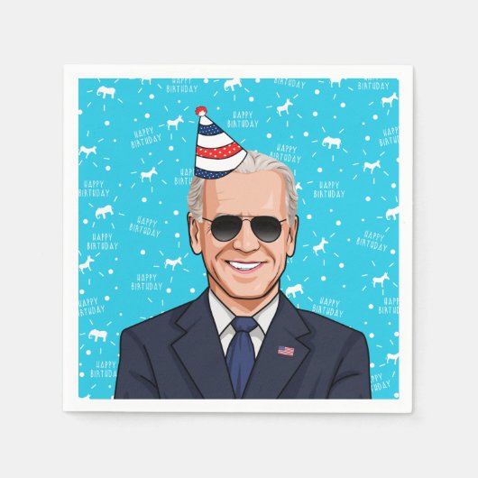 Joe Biden Birthday Serviette (Vorderseite)