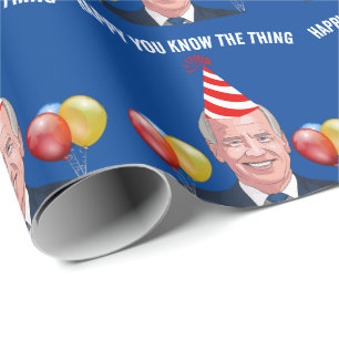 JOE BIDEN BIRTHDAY SIE WISSEN DAS GESCHENKPAPIER