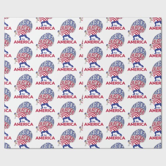 Joe Biden Burden für Amerika Geschenkpapier (Saum)