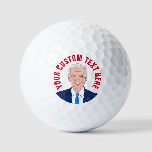 Joe Biden Cartoon fotografieren personalisierte Go Golfball (Vorderseite)