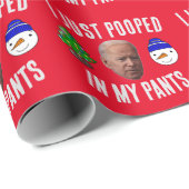 JOE BIDEN CHRISTMAS FUNNY GEKACKT WRAPPING PAPIER GESCHENKPAPIER (Rolleneckpunkt)