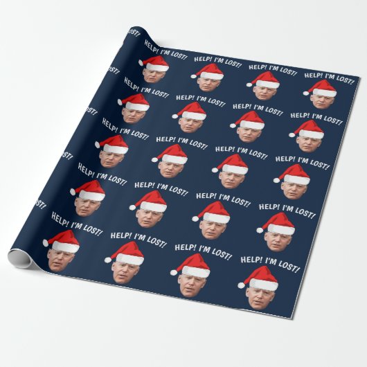 JOE BIDEN CHRISTMAS FUNNY KONFUSIERTE WRAPPING PAP GESCHENKPAPIER (Ungerollt)
