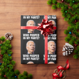 JOE BIDEN CHRISTMAS GEKACKT WRAPPING PAPIER GESCHENKPAPIER