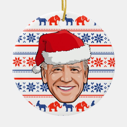 Joe Biden Christmas Keramik Ornament (Vorne)