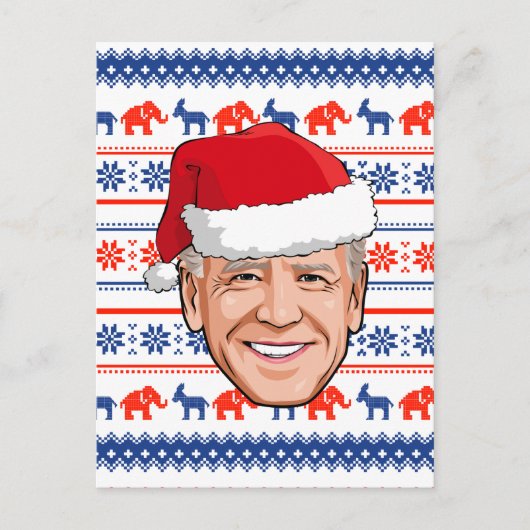 Joe Biden Christmas Postkarte (Vorderseite)