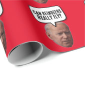 JOE BIDEN CHRISTMAS VERLETZTE REINDEERS FLIEGEN? GESCHENKPAPIER (Rolleneckpunkt)