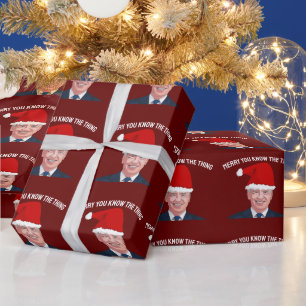 JOE BIDEN CHRISTMAS YOU KNOW THE THES FUNNY GESCHENKPAPIER
