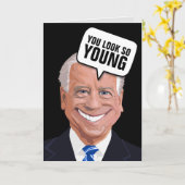 JOE BIDEN CREEPY FUNNY GEBURTSTAGSKARTEN KARTE (Gelbe Blume)