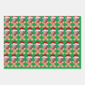 Joe Biden Custom Face Foto Gingerbread Xmas Geschenkpapier Set (Vorderseite)