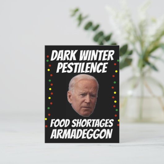 JOE BIDEN DARK WINTER CHRISTMAS POSTCARDS POSTKARTE (Stehend Vorderseite)