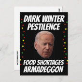 JOE BIDEN DARK WINTER CHRISTMAS POSTCARDS POSTKARTE (Vorne/Hinten)