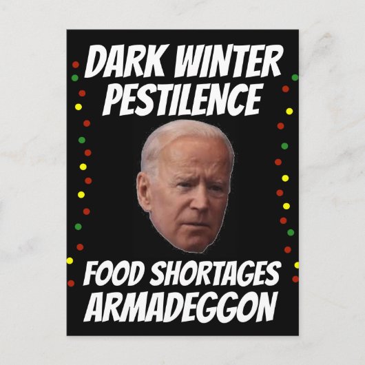 JOE BIDEN DARK WINTER CHRISTMAS POSTCARDS POSTKARTE (Vorderseite)