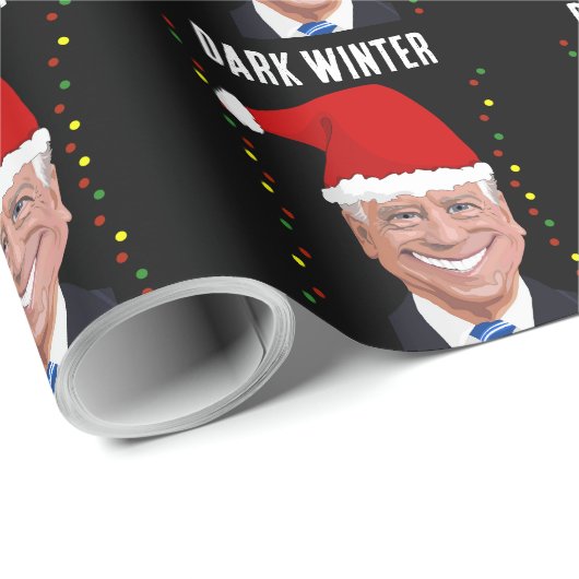 JOE BIDEN DARK WINTER FUNNY CHRISTMAS GESCHENKPAPIER (Rolleneckpunkt)