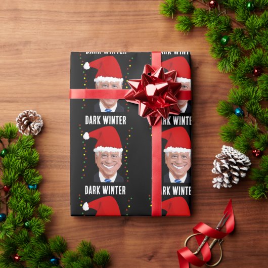 JOE BIDEN DARK WINTER FUNNY CHRISTMAS WRAPPING PAP GESCHENKPAPIER (Feiertagsgeschenk)