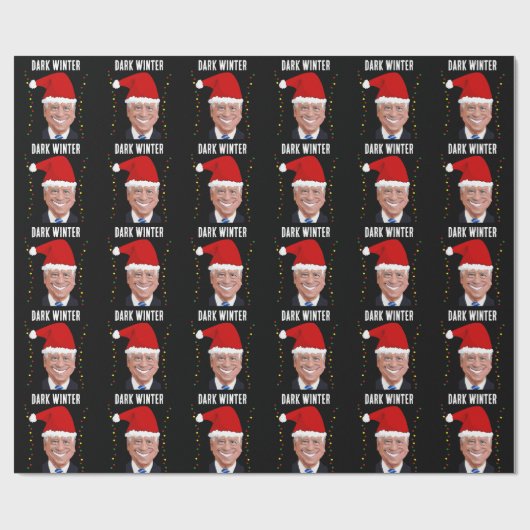 JOE BIDEN DARK WINTER FUNNY CHRISTMAS WRAPPING PAP GESCHENKPAPIER (Flach)
