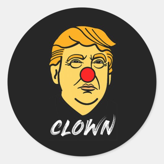 Joe Biden Donald Trump Clown Circus Runder Aufkleber (Vorderseite)