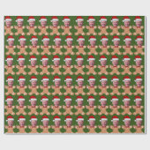 Joe Biden Face Custom Face Foto Gingerbread Geschenkpapier (Flach)