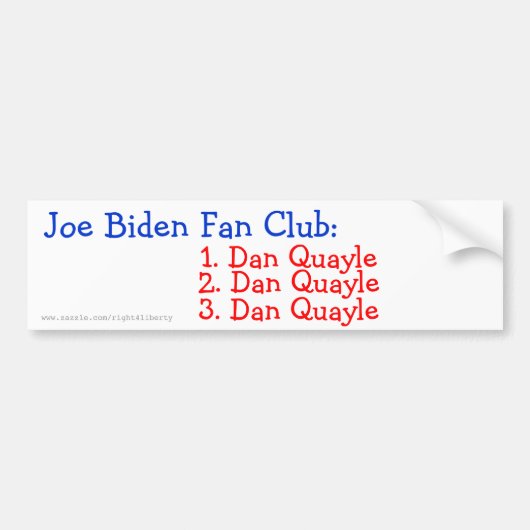 Joe Biden-Fanclub: Autoaufkleber (Vorne)