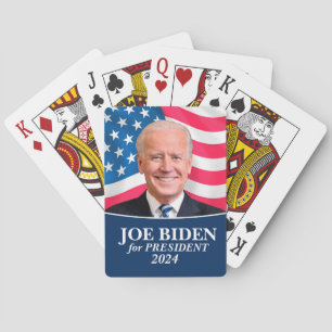 Joe Biden for President Photo and Flag 2024 Spielkarten