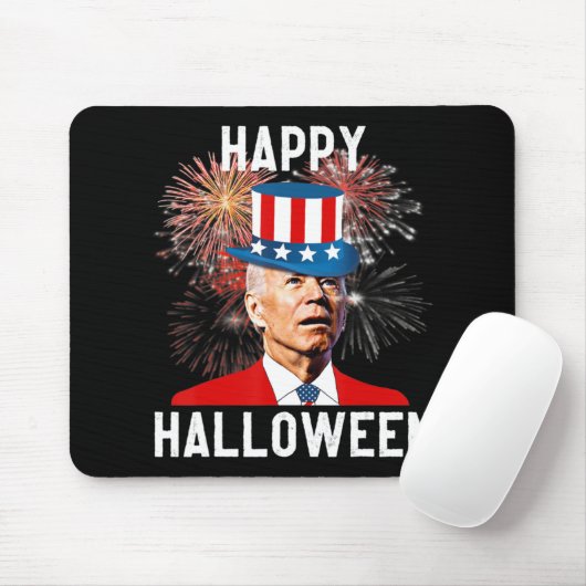 Joe Biden freut sich Halloween zum Spaß im Juli Mousepad (Mit Mouse)