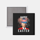 Joe Biden freut sich über Osterfeier am 4. Juli Magnet (Vorderseite/Rückseite)