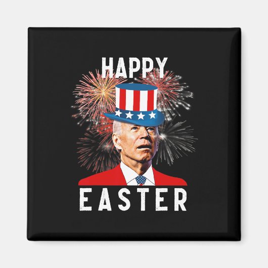 Joe Biden freut sich über Osterfeier am 4. Juli Magnet (Vorne)