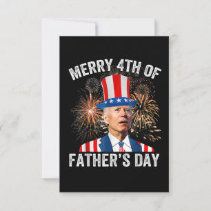 Joe Biden Frohe 4. Vatertag Lustig 4. Juli Einladung