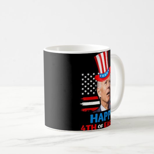 Joe Biden Funn 4. Juli Glückwunsch 4. Osterkonfere Kaffeetasse (VorderseiteRechts)