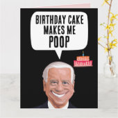 JOE BIDEN FUNNY BIRTHDAY Grußkarten Karte (Gelbe Blume)
