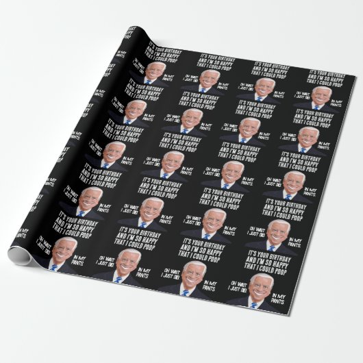 JOE BIDEN FUNNY BIRTHDAY KACKTE WRAPPING PAPER GESCHENKPAPIER (Ungerollt)