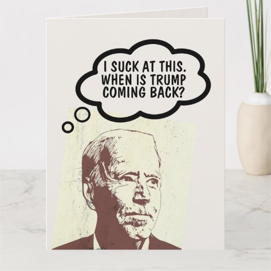 JOE BIDEN FUNNY BIRTHDAY TRUMP CARDS DANKESKARTE (Vorderseite)