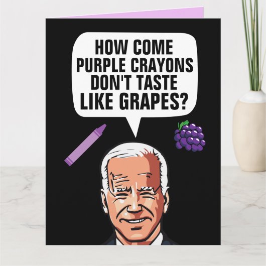 JOE BIDEN FUNNY DACHTTE, BIRTHDAY CARD ZU BIETEN DANKESKARTE (Vorderseite)