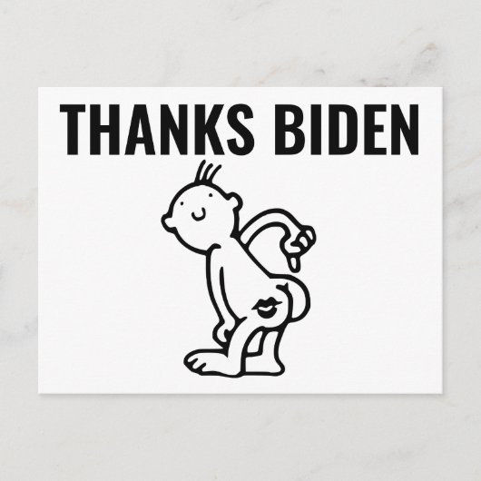 JOE BIDEN FUNNY DANKS POSTKARTEN (Vorderseite)