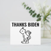 JOE BIDEN FUNNY DANKT HINTERN Postkarten (Stehend Vorderseite)