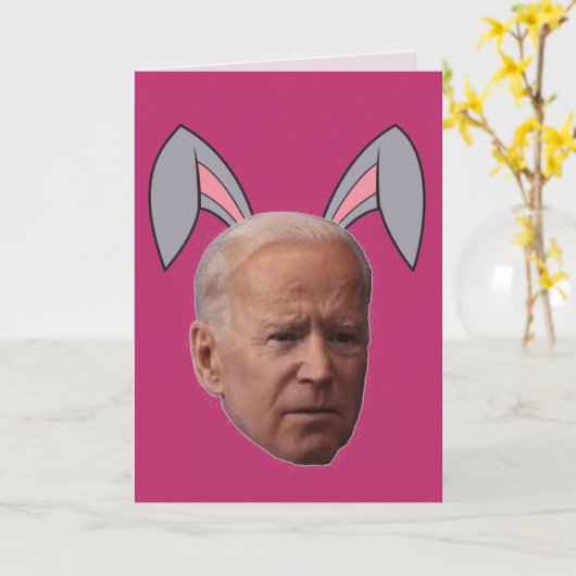 JOE BIDEN FUNNY EASTER CARDS KARTE (Gelbe Blume)