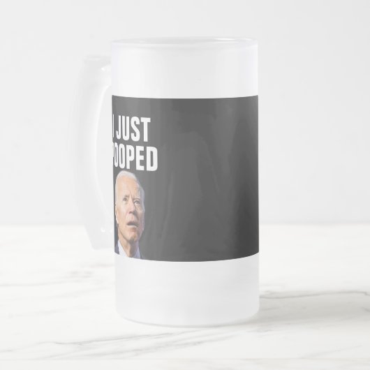 JOE BIDEN FUNNY I GEKACKT MATTGLAS BIERGLAS (Vorderseite Links)