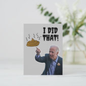 JOE BIDEN FUNNY I HAT POSTCARDS GEKACKT POSTKARTE (Stehend Vorderseite)
