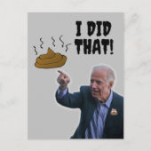 JOE BIDEN FUNNY I HAT POSTCARDS GEKACKT POSTKARTE (Vorderseite)