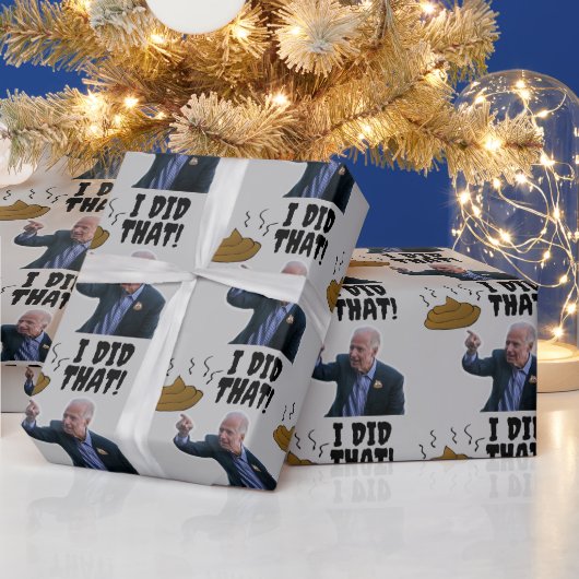 JOE BIDEN FUNNY KACKTE CHRISTMAS WRAPPING PAPIER GESCHENKPAPIER (Feiertage)