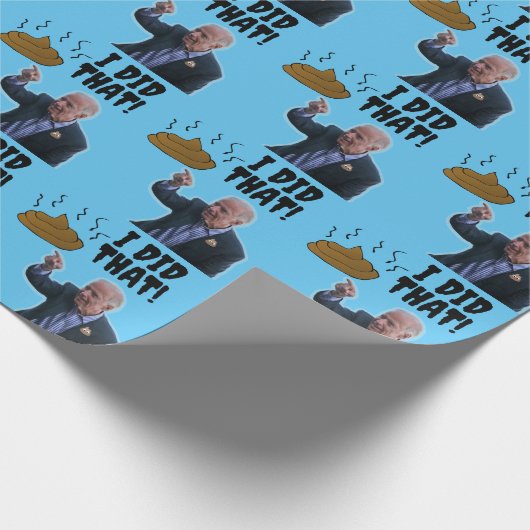 JOE BIDEN FUNNY KACKTE CHRISTMAS WRAPPING PAPIER GESCHENKPAPIER (Ecke)