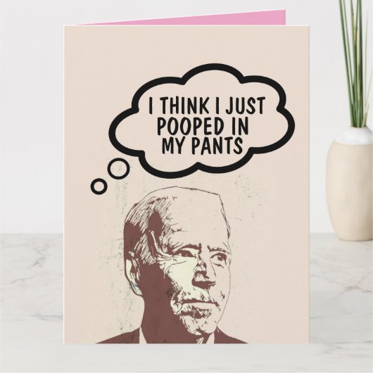 JOE BIDEN FUNNY KACKTE VALENTINE'S DAY CARDS DANKESKARTE (Vorderseite)