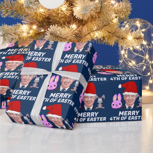 JOE BIDEN FUNNY KONFUSIERTE CHRISTMAS WRAPPING PAP GESCHENKPAPIER (Feiertage)