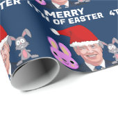JOE BIDEN FUNNY KONFUSIERTE CHRISTMAS WRAPPING PAP GESCHENKPAPIER (Rolleneckpunkt)