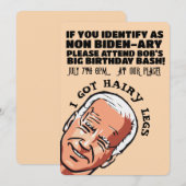 JOE BIDEN FUNNY PARTY CUSTOM Einladungen (Vorne/Hinten)
