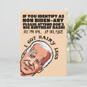 JOE BIDEN FUNNY PARTY CUSTOM Einladungen (Stehend Vorderseite)