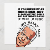 JOE BIDEN FUNNY PARTY CUSTOM Einladungen (Vorne/Hinten)
